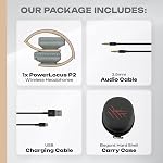 PowerLocus Casques Bluetooth sur oreille, casques sans fil avec micro, casque pliable, armes à mémoire douce & Légèreté, Micro SD/TF, FM Radio pour iPhone/Android/Tablet/PC/TV