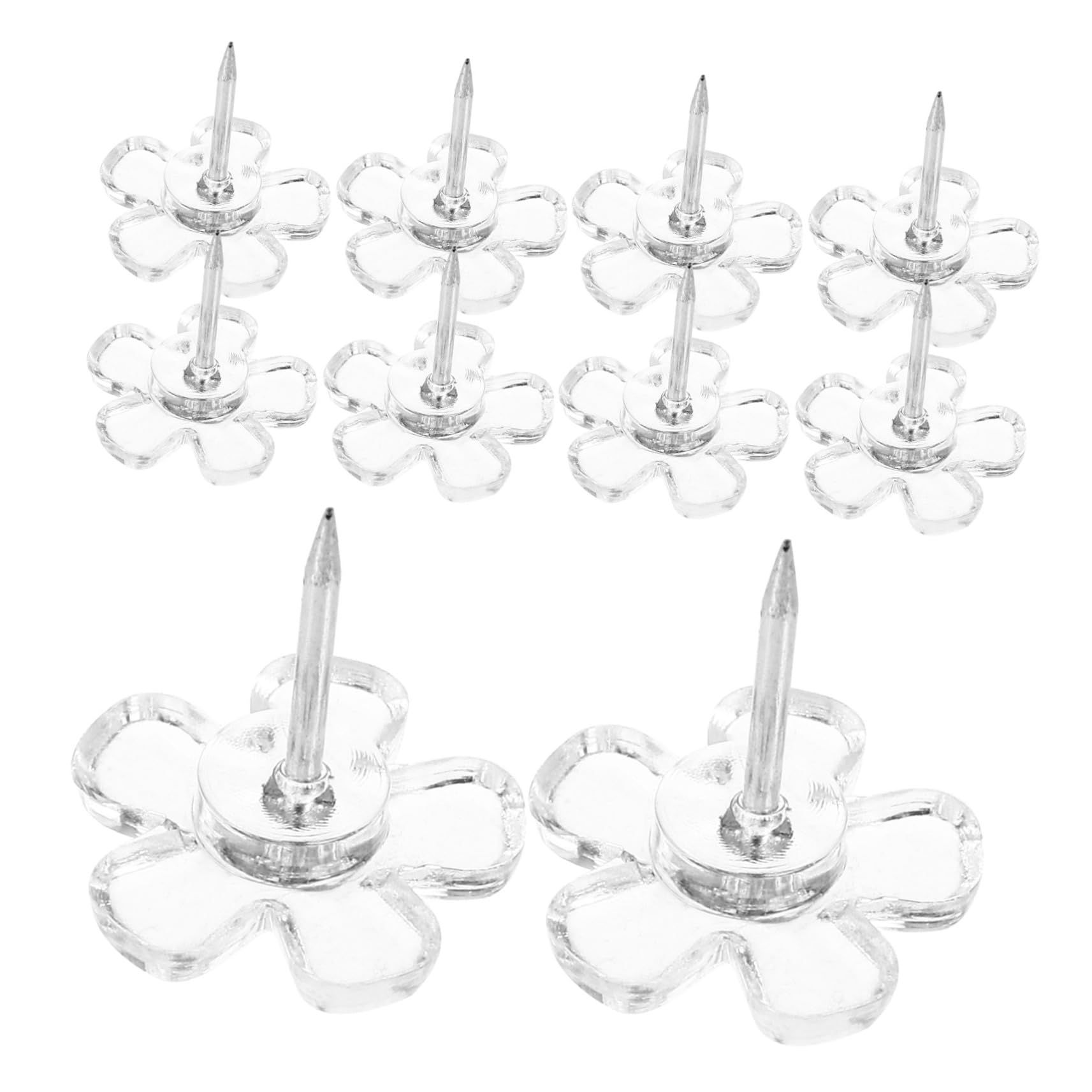DOITOOL 4 Sätze Transparente Druckpins Für Pinnwände Reißzwecken Für Fotowände Kunstwerke Und Karten Fixieren Von Postern Und Karten 100 Stück * 4