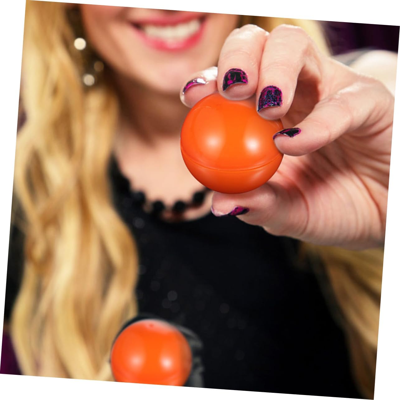 50pcs Openable Plastic Lottery Balls for Party Games Raffle Balls Orange White for Raffle Drawings Arts Crafts and Carnival Events
