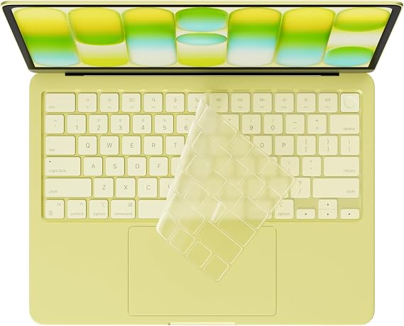 MasiBloomキーボードカバースキン 2026 MacBook Neo 13インチ A18 Pro用 | シリコン、US/ANSIレイアウト、こぼれ防止防塵洗濯可能、キーボードプロテクターアクセサリー