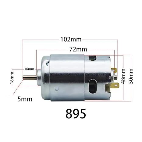 RS 775 795 895 DC Motor 12V 24V High Speed 3000-12000RPM Large Torque Low Noise Single/Double Ball Bearings for DIY Tools and Machinery