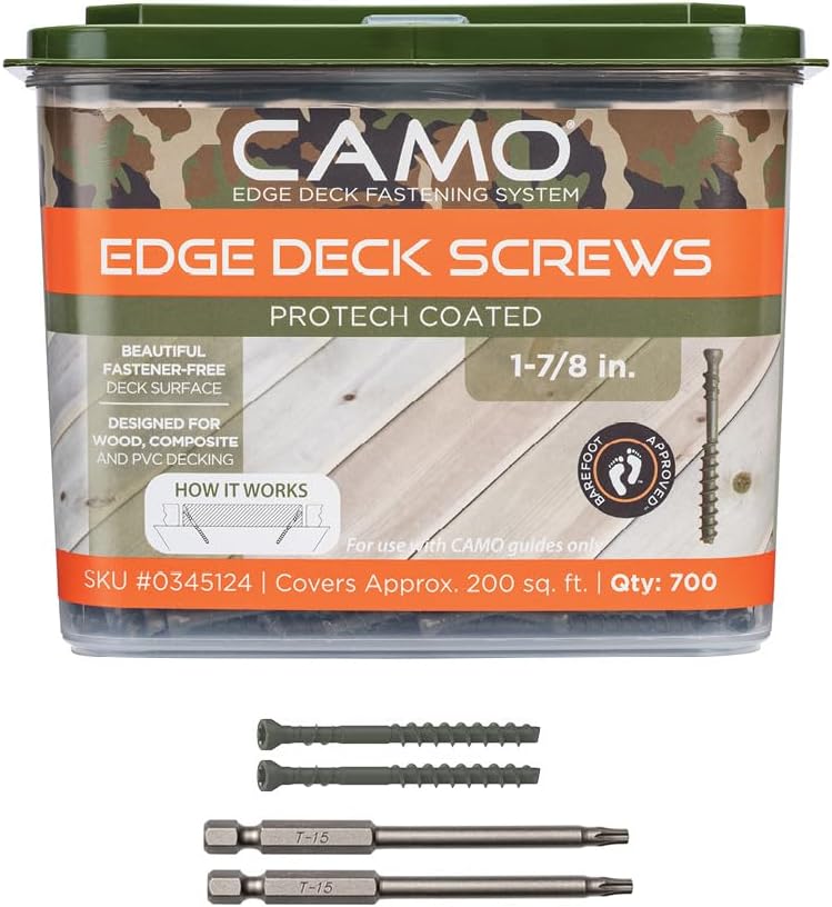 0345124 Edge Deck Screws, Hidden Fastening, 1-7/8", ProTech Coated (700 ct)