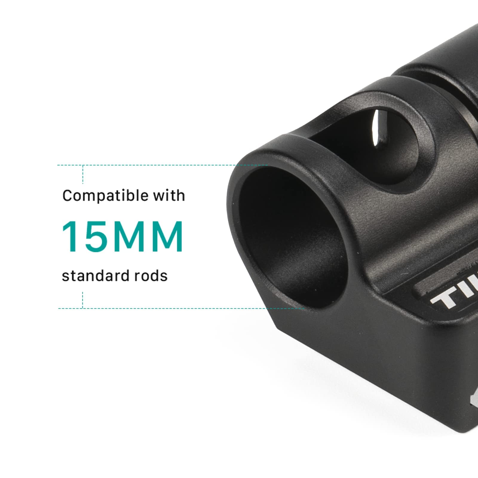 Tilta Supporto per asta da 15 mm a adattatore NATO compatibile con le nostre gabbie per fotocamere complete e mezze - Nero TA-15RH-NTA-B