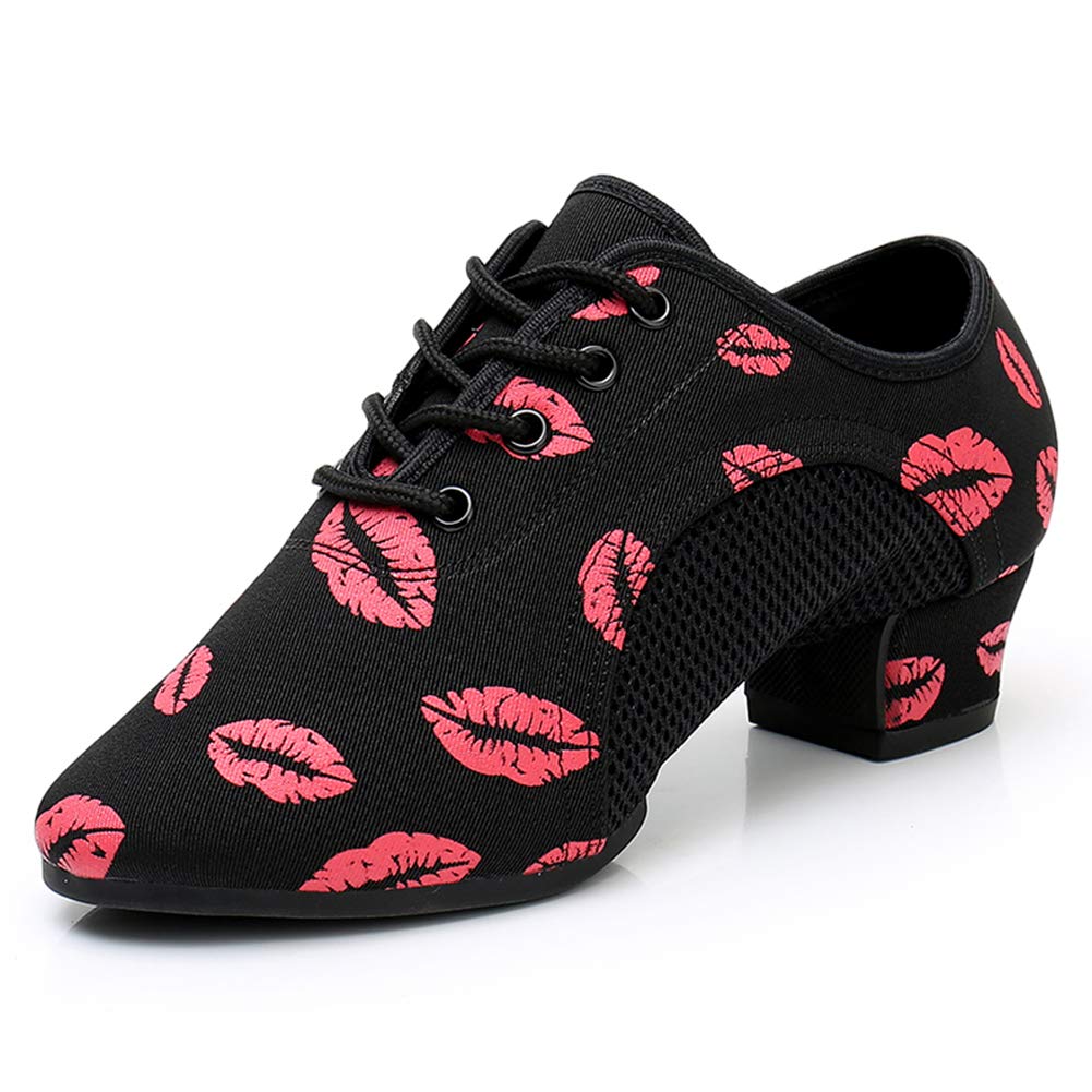TINRYMXWomen Ballroom Practice Shoes Standard Modern Teaching Professional Performance Latin Salsa Dance Shoes,Model-LHD2801