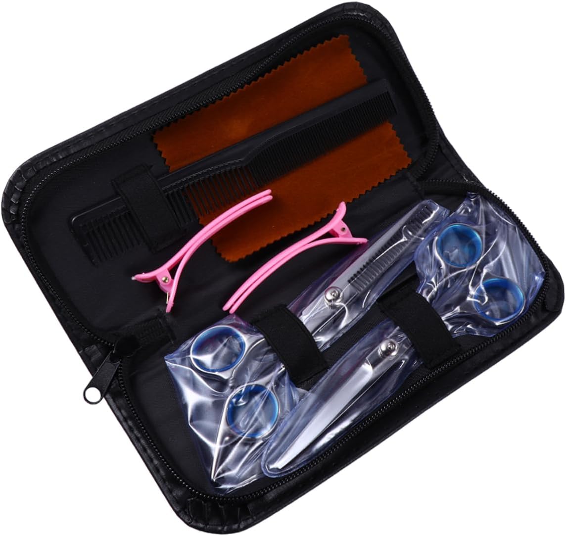Gatuida 7pcs Hair Cutting Scissors Set Barber Comb Scissor Kit Hairdressing Accessories for Men Women