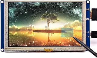 GeeekPi 5 inch HDMI Monitor LCD Resistive Touch Screen 800x480 LCD Display USB Interface for Raspberry Pi 4 Model B, Pi 3/2 Model B/B+ & Banana Pi (Plug and Play Free Driver)