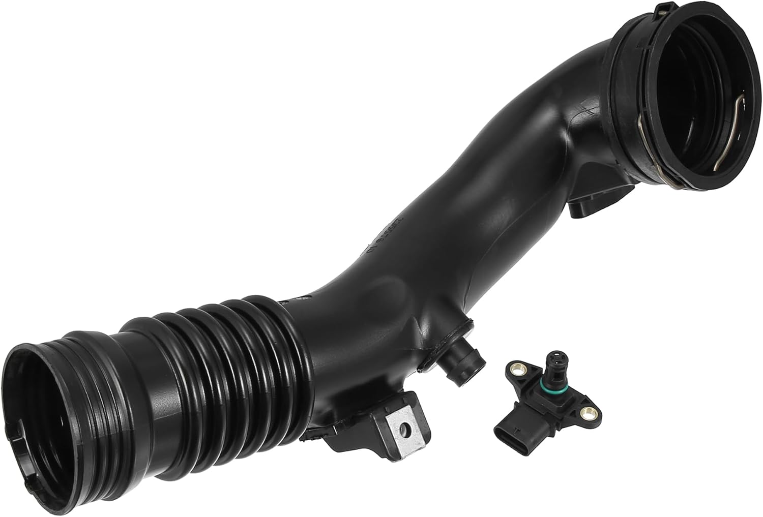 X AUTOHAUX 13717609811 SK121304 Air Charge Turbo Induction Pipe with Sensor Kit for BMW 740Li 2013-2015 for BMW 640i 2012-2015 for BMW X5 2012-2013