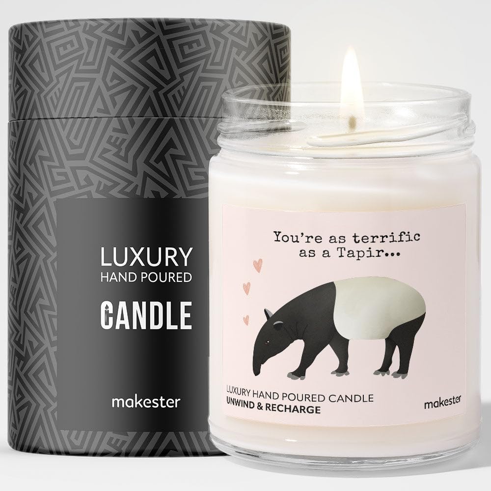 Tapir Gifts - Luxury Soy Wax Candle - Vanilla, Jasmine, Sugared Almond - Makester โ image 1