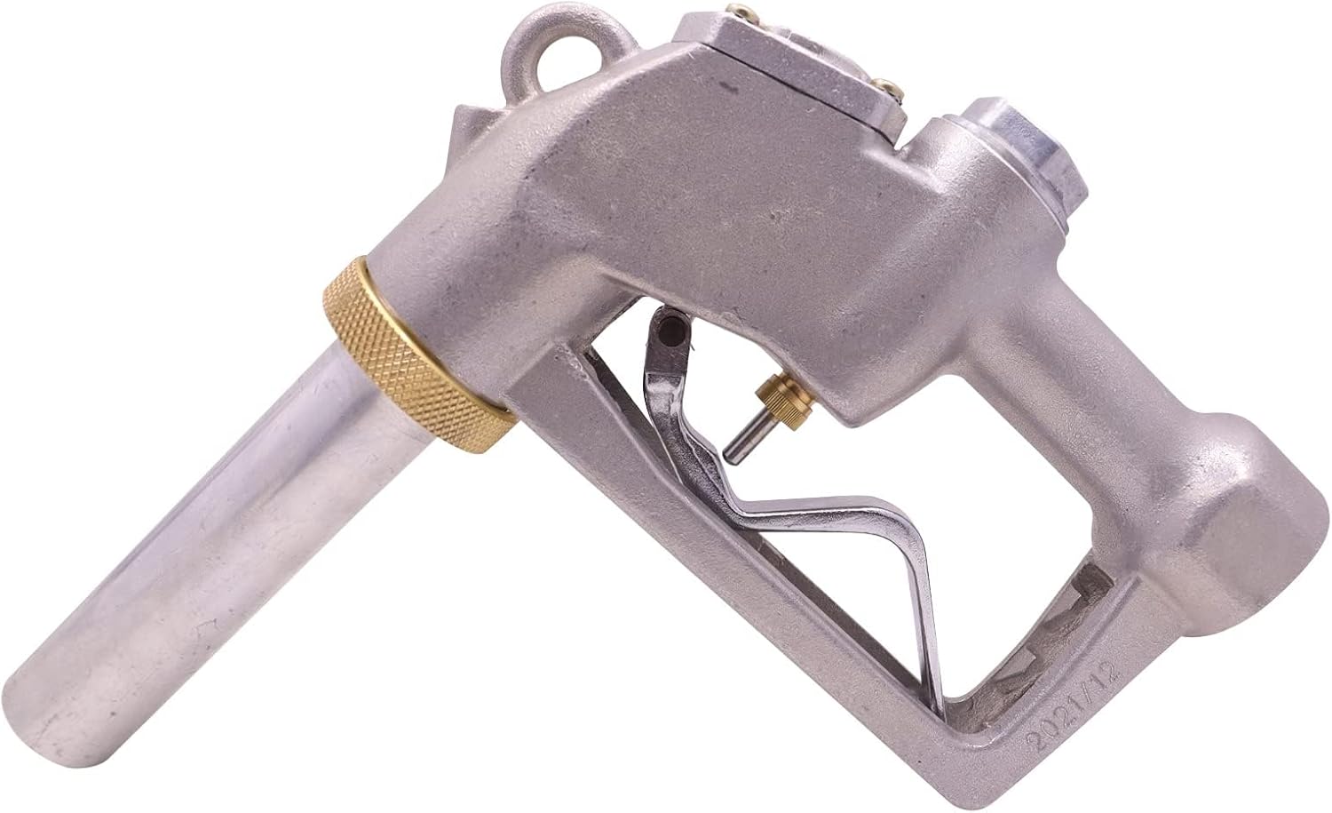 1-1/2" Inch NPT Fuel Nozzle Automatic Shut-Off Heavy Duty Gas Diesel Pump Nozzle 1.5" Spout Big Flow Rate 66 GPM,2-Notch Hold Open Clip 360 degree Fuel Nozzle Swivel,working pressure 44PSI
