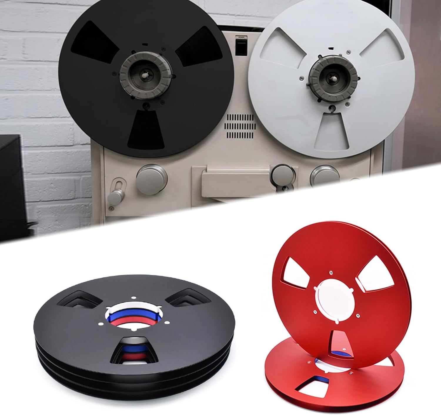 Professional Aluminium Reel Spool for Open Tape Recorder 10.5 Inch Hub Compatible Accessories Lightweight Metal Wheels with Disc