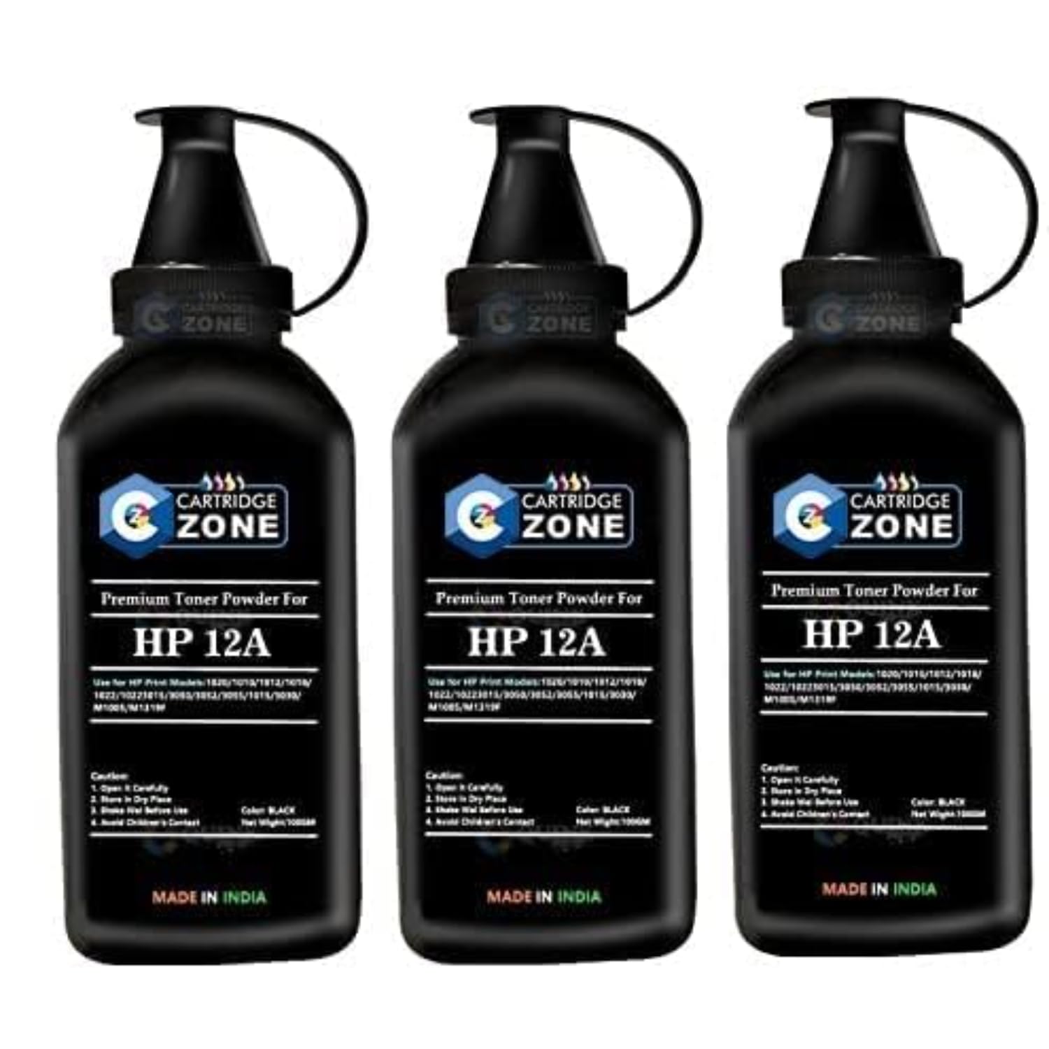 CARTRIDGE ZONE 12A Toner Powder for HP12A Toner Cartridge for HP Laser Jet Printer 1020 1010 1012 1018 1022 1022 3015 3050 3052 3055 1015 3030 m1005 m1319f (100 Gram Pack) . (3 PC) (B0BQR933VQ) Amazon Price History, Amazon Price Tracker