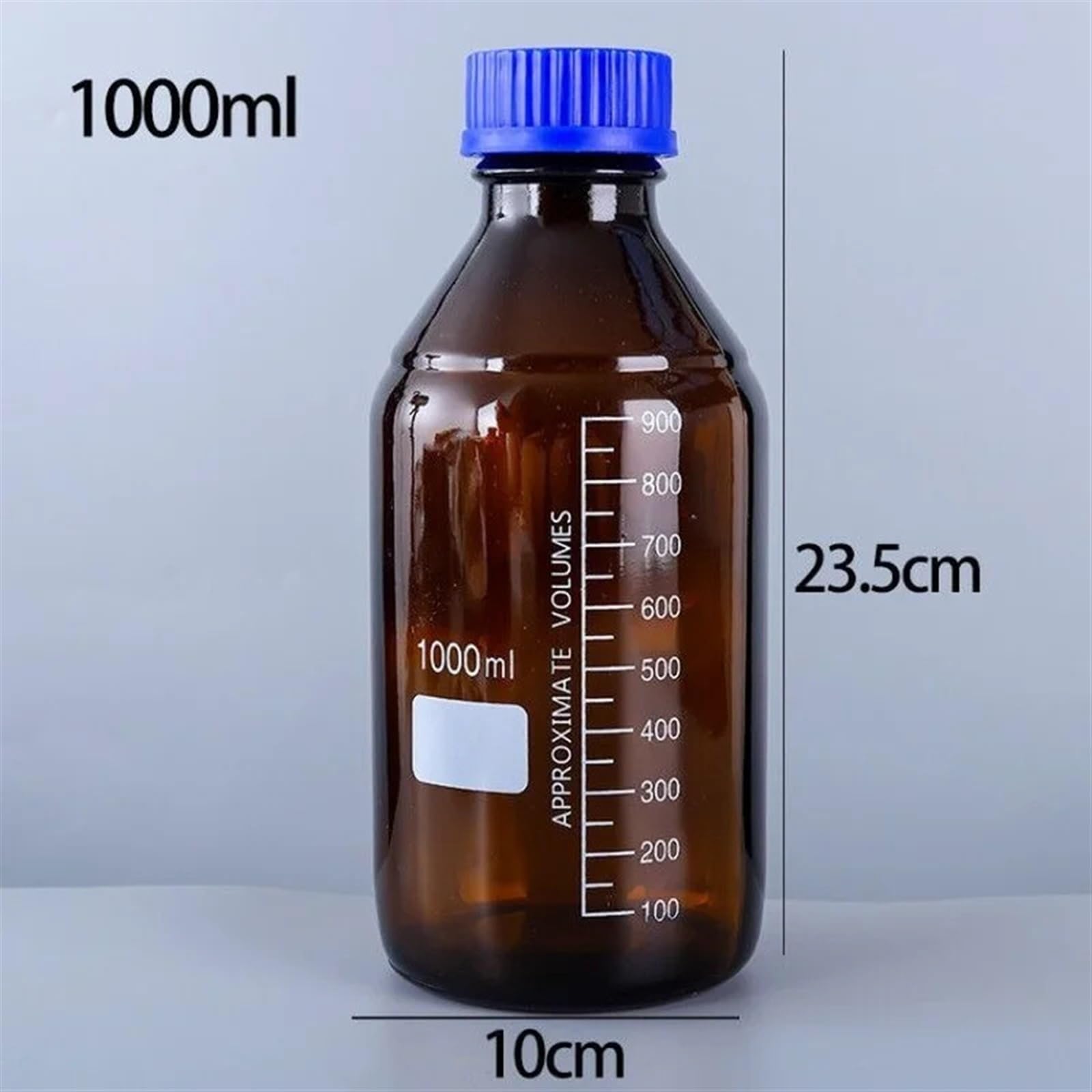 Butelka na odczynniki i próbki z brązowego szkła laboratoryjnego z zakrętką, 50-1000 ml, opakowanie 9 szt.(1000mL Brown 1pc)