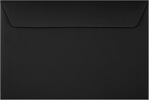 LUXPaper Sobres para folletos de 6 x 9 Negro medianoche Texto de 80 libras 50 unidades