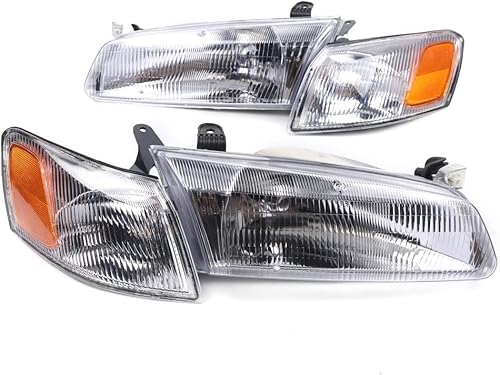 Miniatura 10 de Conjunto de faros delanteros con luces de esquina, par de repuesto para el lado del conductor y del pasajero, se adapta a Toyota Camry 2000-2001