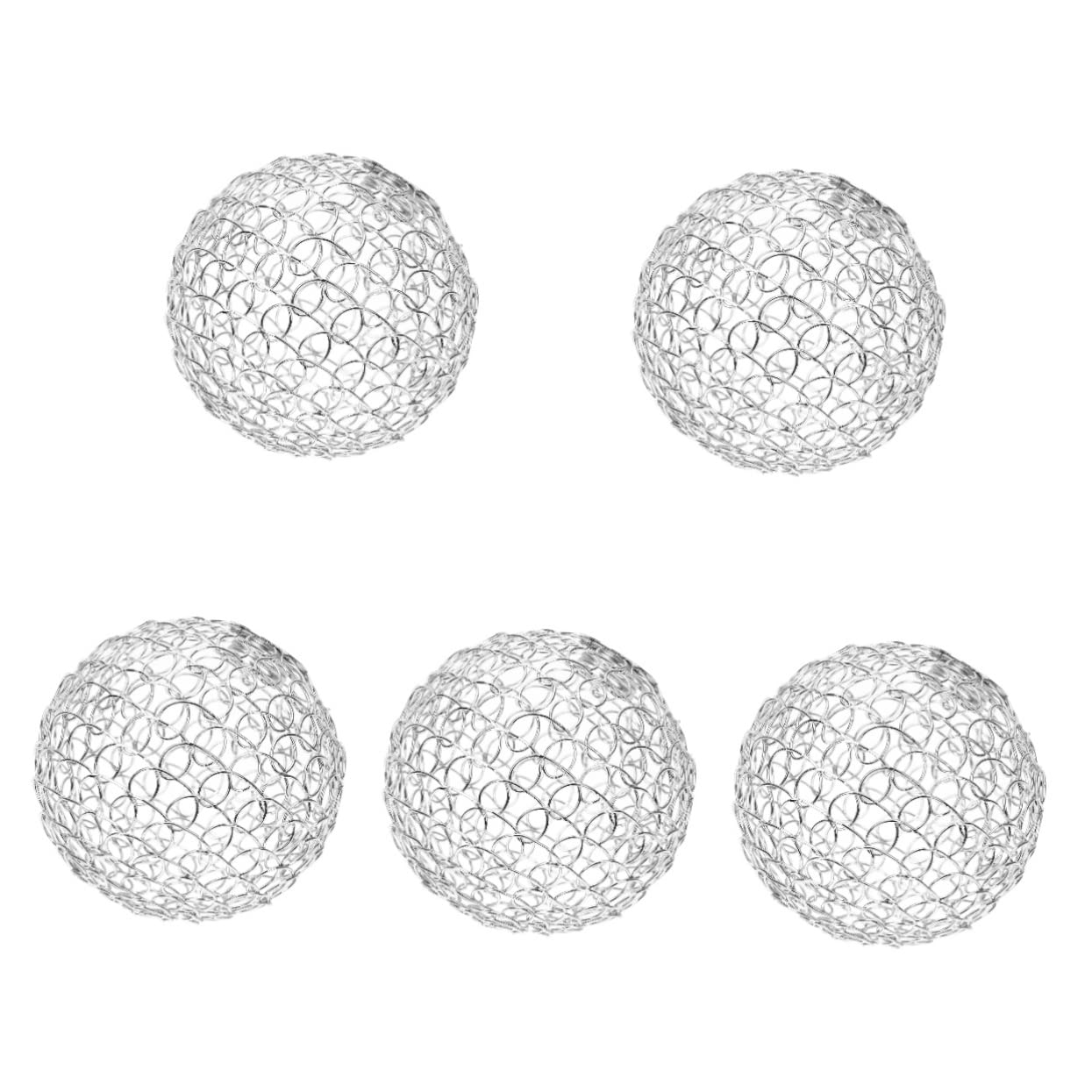 OSALADI 5pcs Globe Lamp Shade Frame Modern Pendant Lampshade for Ceiling Fan Replacement Globes Chicken Wire Design for Chandelier Light Cover