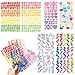 Kit Adesivi Scrapbooking Adulti Adesivi Lucidi per Scrapbooking Nastro con Alfabeto Numero Cuore Adesivi con Bolle per Quaderni Agende Cartoline Biglietti D'auguri Album Fotografici Confezione da 6