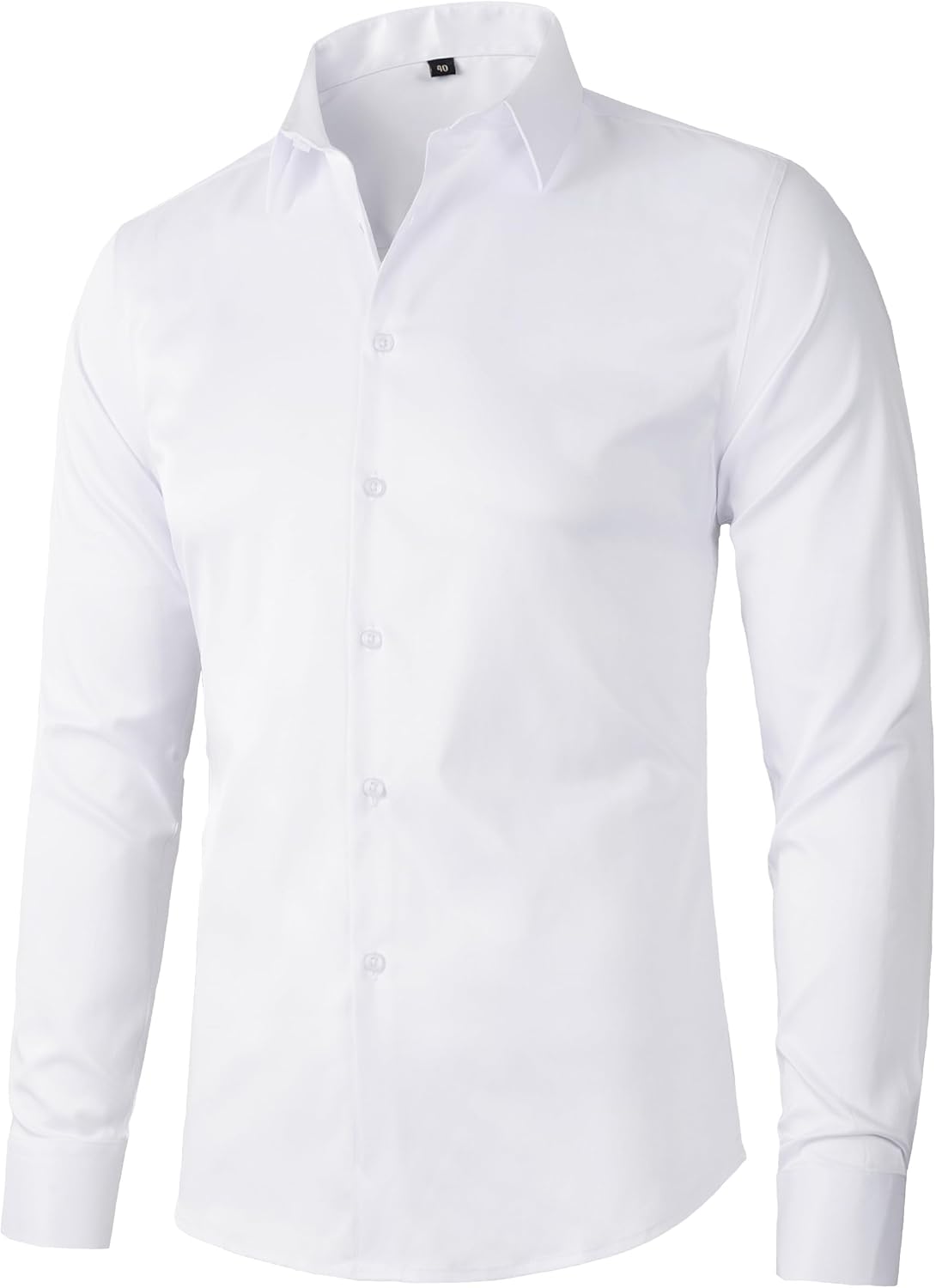 Beninos Men's Dress Shirts Solid Long Sleeve Texture Formal Shirt Business Casual Button Down Shirts - Image 4