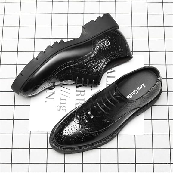 TUMAHE Heren Liftschoenen Lace-Up Mesh Onzichtbare Hoogte Toenemende Oxford Formele Schoenen Lederen Hefpak Schoenen Voor Heren,6cm(2.36inchs) mesh,38 EU