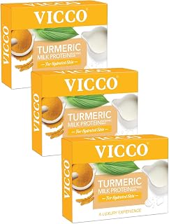 Vicco Turmeric Milk Protein Bathing Bar I Nourishing Bathing Bar | Skin Hydrating Soap | Everyday Skin Care Soap | 100gm |... Price In India