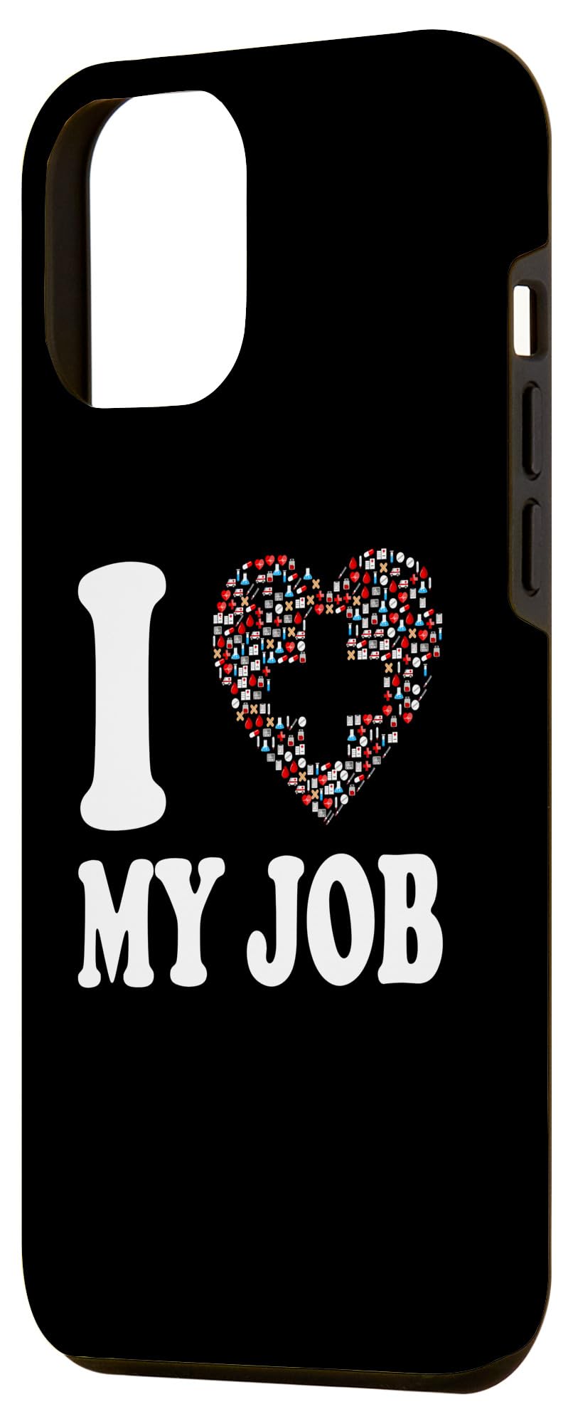 iPhone 15 Plus I Love My Healthcare Profession Heart Shape Icons Case - Image 2
