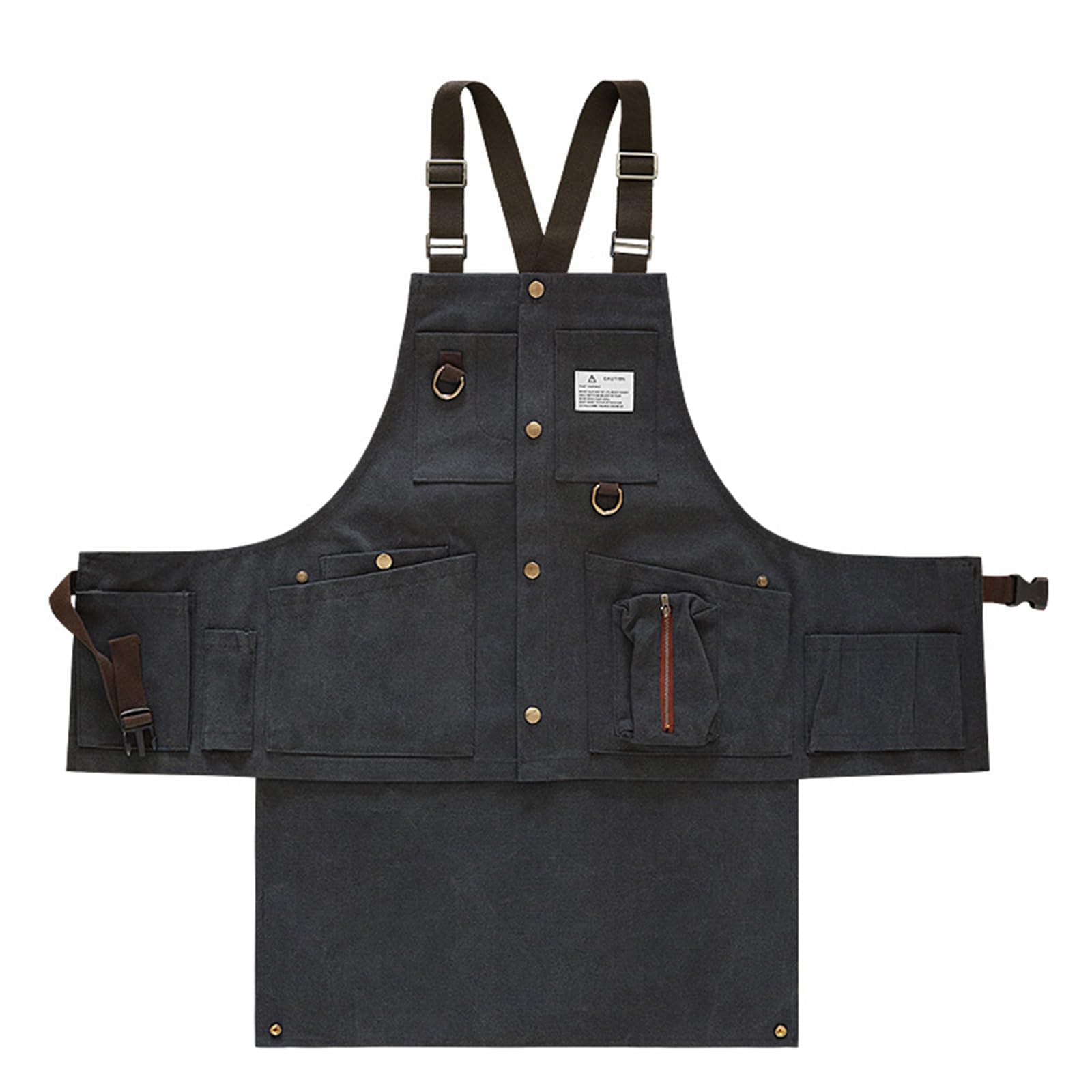 Delantal de trabajo Delantales for hombres, Delantales de trabajo con bolsillos Impermeable Lona Herramientas Delantal Dobladillo desmontable for carpintero, mecánico, Bladesmith
