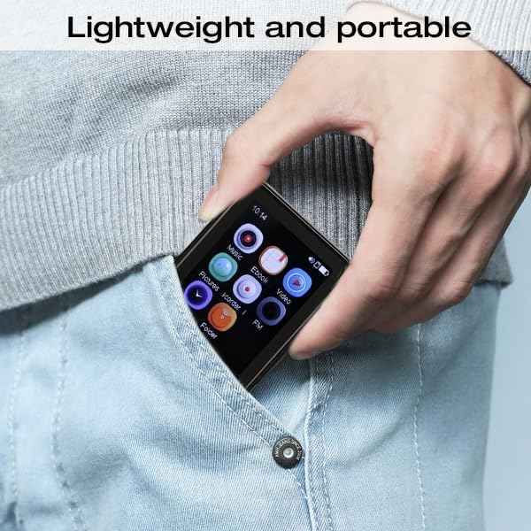 Miniatura 3 de Reproductor MP3 MP4, reproductor de MP3 de alta fidelidad 5.0, pantalla táctil de 2.5 pulgadas, grabación de música con altavoz y radio para la