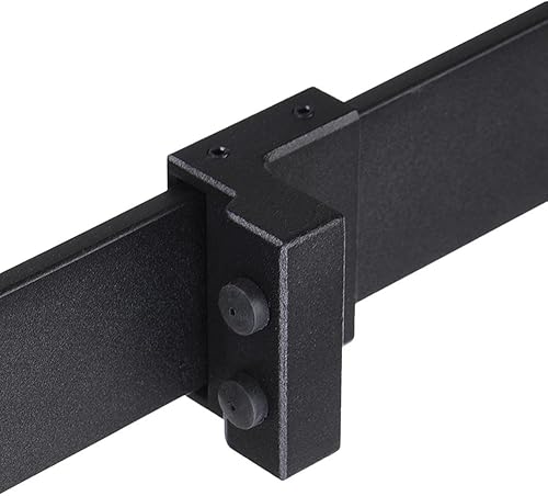 Miniatura 8 de Aquaterior Kit de herrajes para puerta corrediza de granero de doble derivación de 6.6 pies para puerta de madera doble, rodillo de cola de una