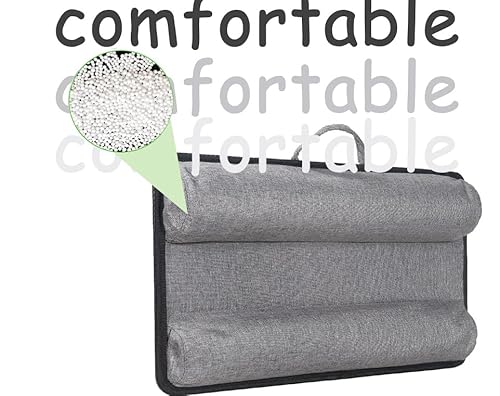 Baoee Schoßschreibtisch, tragbarer Laptop-Schreibtisch mit Kissen-Kissen, passend für Laptops bis zu 17 Zoll, mit Tablet- und Handyschlitz, Mauspad, ideal für Zuhause und Büro (Schwarz, Groß)