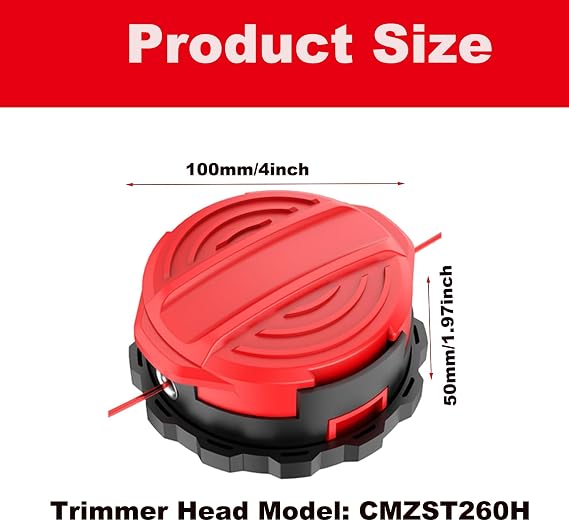 CMZST260H Replacement Trimmer Spool Head Weed Eater Head Compatible with Craftsman 20V 60V CMCST920 CMCST960 Qucikwind Weedwacker Series Cordless String Trimmer