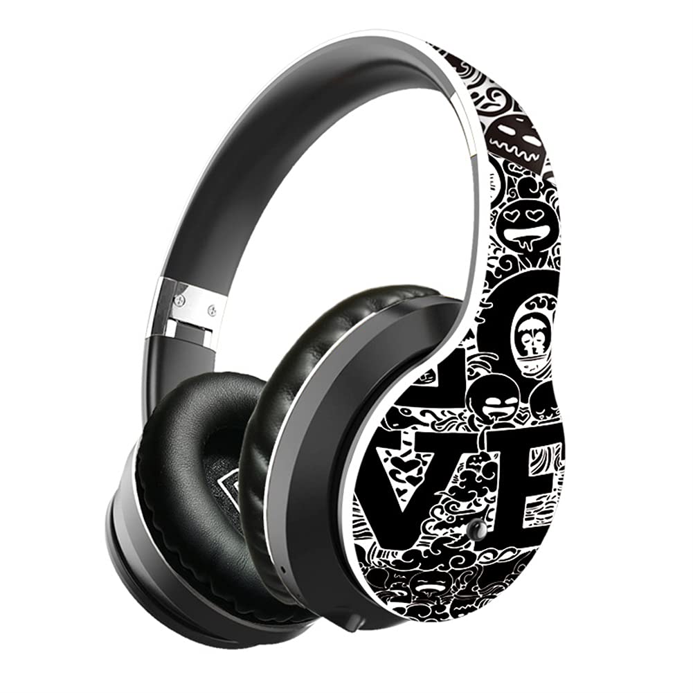Bezprzewodowe słuchawki na słuchawach Bluetooth, słuchawki redukcji szumów z dźwiękiem stereo HIFI, miękkie nauszniki i lekka waga do długotrwałego noszenia,White