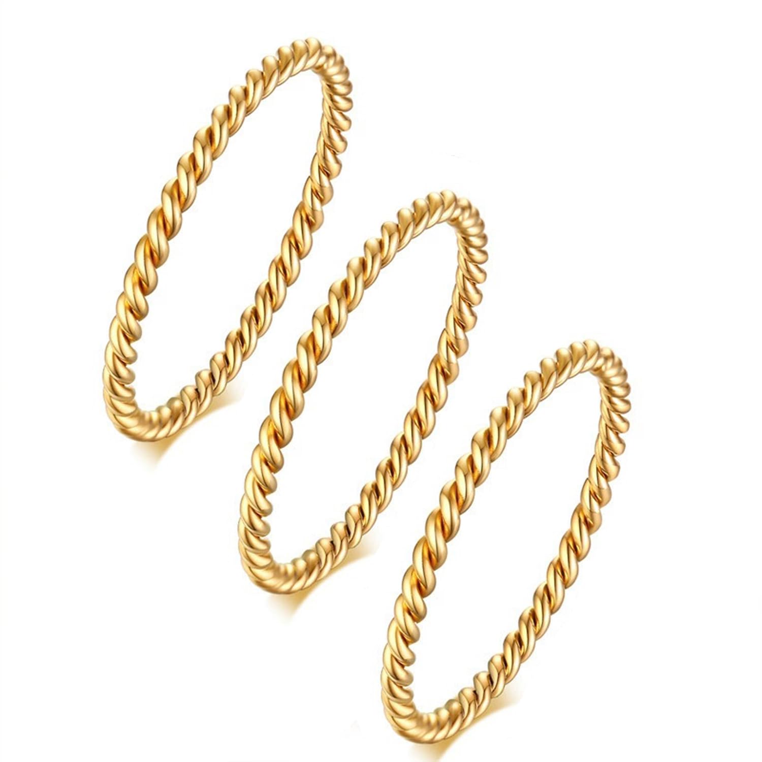 Solid Pure Copper Twisted Tensor Rings Jewelry for Men & Women - Adjustable Handmade Energy Twist Ring, Spiritual Healing Fashion Gift for Birthdays Anniversary (3Pcs-D,4) — image 1