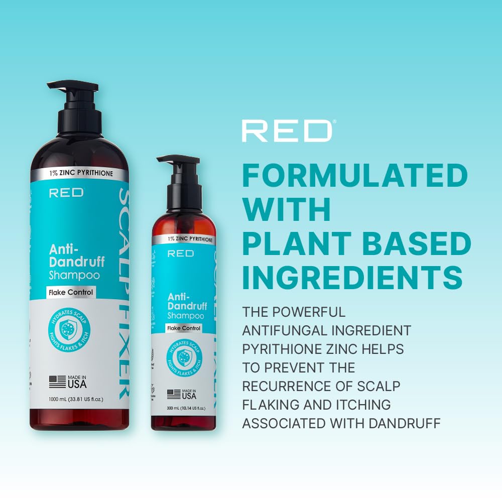 Amazon.com : Red by Kiss Scalp Fixer Anti-Dandruff Shampoo with 1
