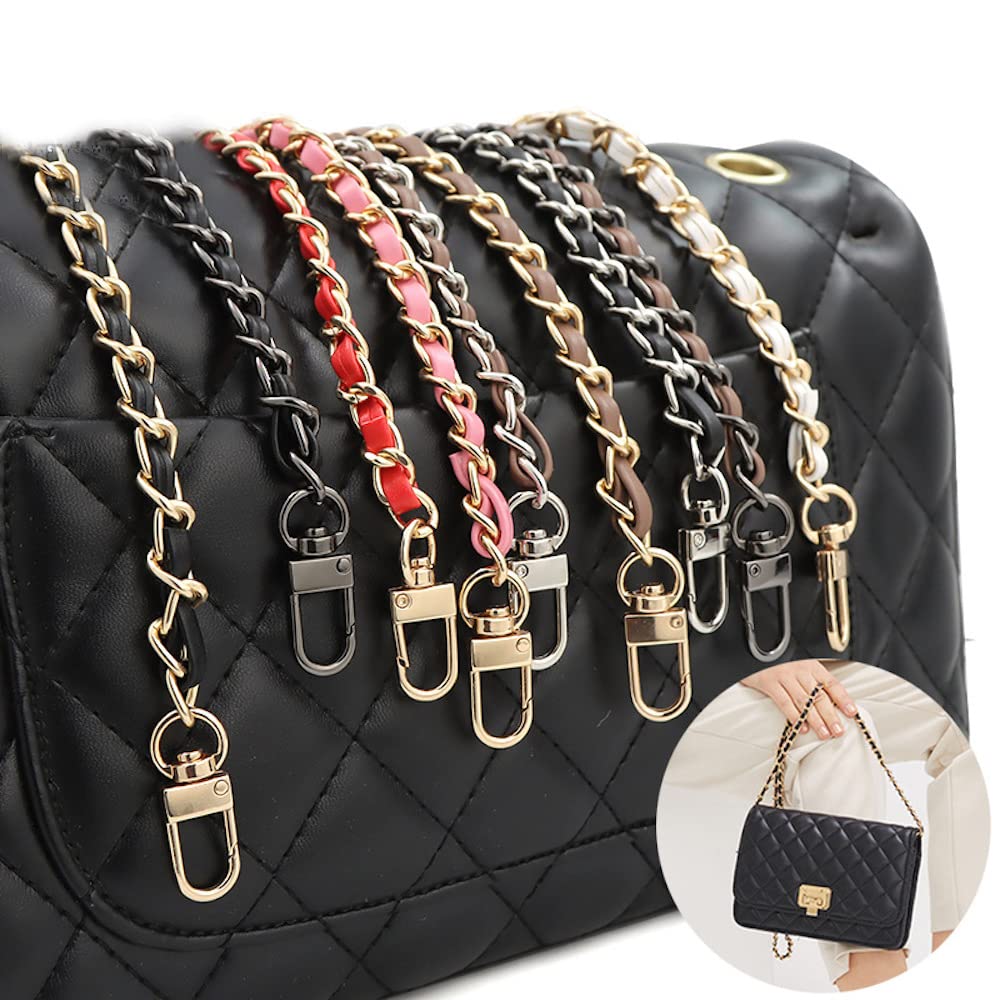 Lot de 2 chaînes de sac - 120 cm - Chaîne de transport - Chaîne en métal - Sangle d'épaule plate - Chaîne de rechange pour sac à main, sac à bandoulière, porte-monnaie Lot de 2 chaînes de sac - 120 cm - Chaîne de transport - Chaîne en métal - Sangle d'épaule plate - Chaîne de rechange pour sac à main, sac à bandoulière, porte-monnaie