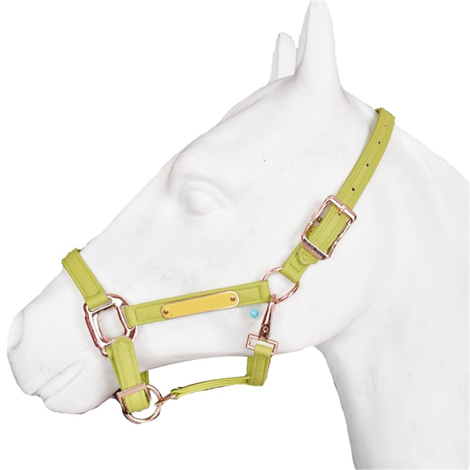 Brida de Caballo Duradera, Cabestro de rienda, arnés de Cabeza, Cabestro de Caballo para Caballos(Green L160CM)