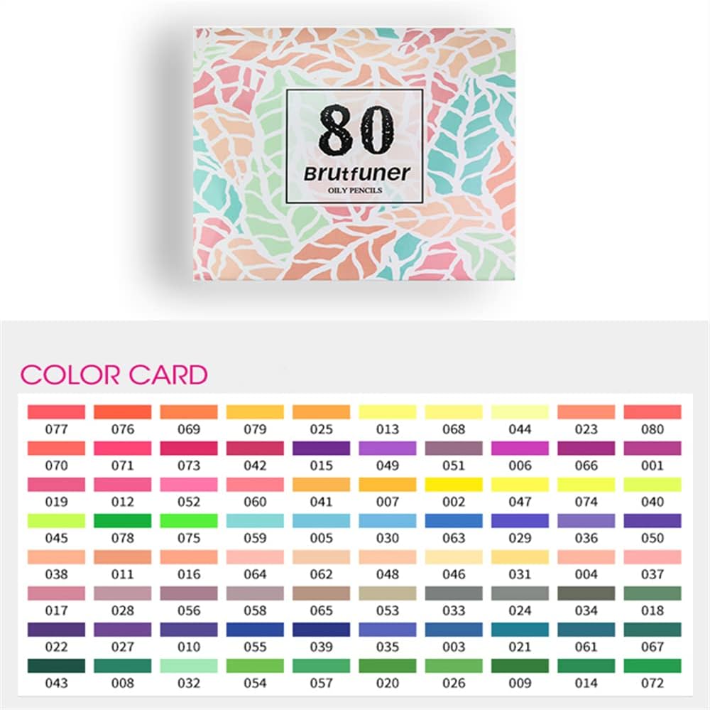 80 Colored Pencils, Bright Colors Non-toxic Colour Pencil Set, Professional Soft Core Oil Sketching Pencils, Drawing School Supplies for Art, Sketching, Painting