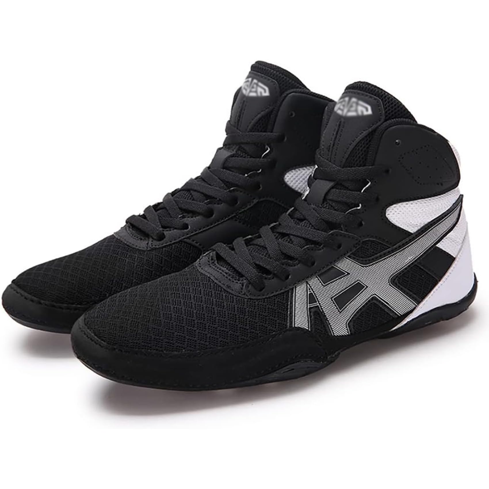 EXECAB Chaussures de Boxe Chaussures d'haltérophilie pour Hommes, Bottes de Boxe, Chaussures de Squat, Bottes de Boxe Montantes, Chaussures de Lutte d'arts Martiaux, Baskets multifonctionnelles