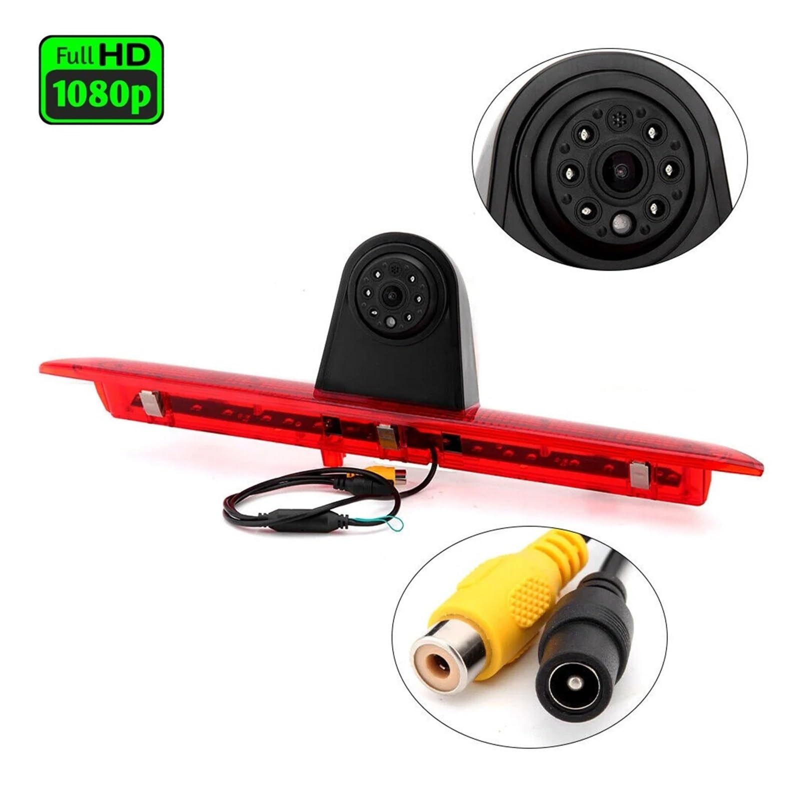 Rückfahrkamera Set Für Ford Für Transit Mk8 2013-2022 AHD 1080P 3rd Bremslicht Rückfahrkamera 1/3 AHD Sensor Hinten Kamera Mit 10m Kabel Rückfahrkameras