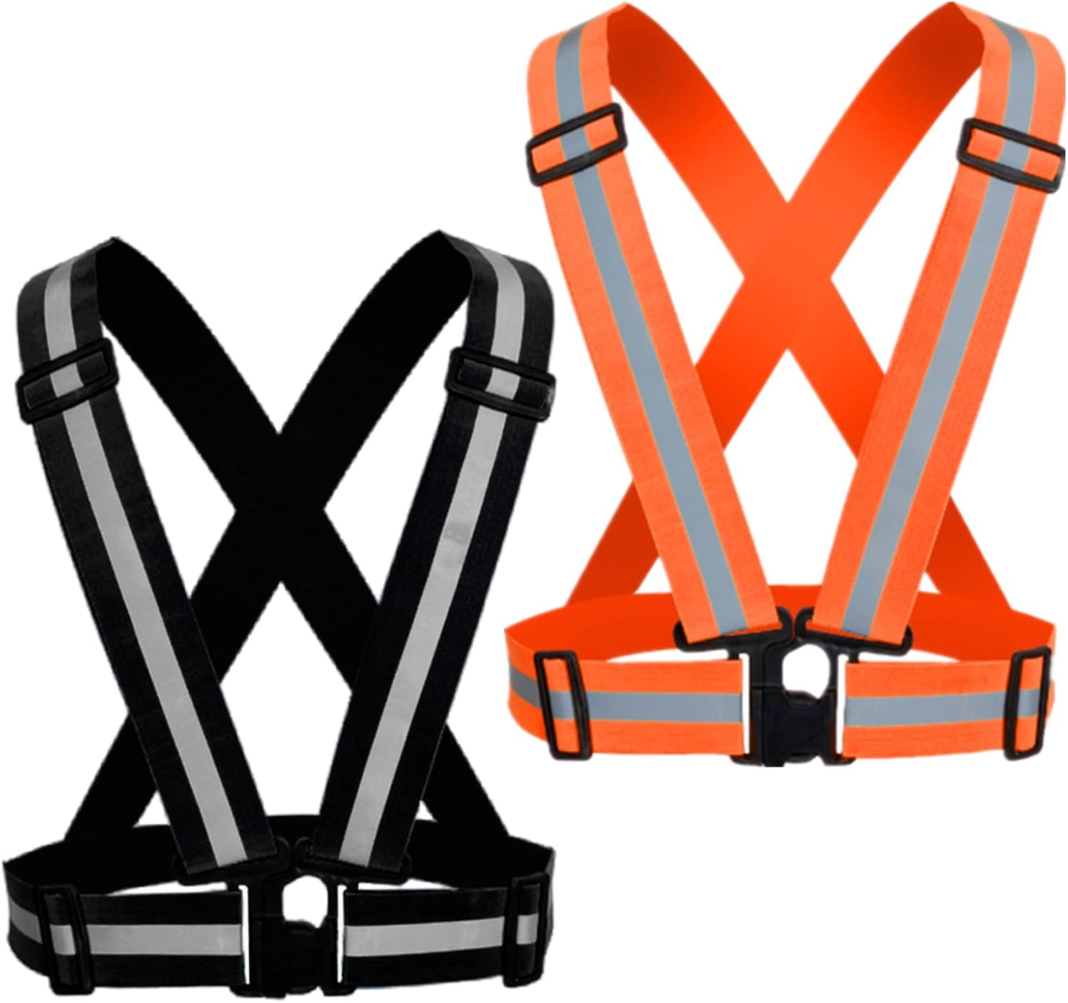 Chaleco reflectante para correr, paquete de 2 a 10, correa reflectante de alta visibilidad, chaleco de seguridad para ciclismo, para hombres,