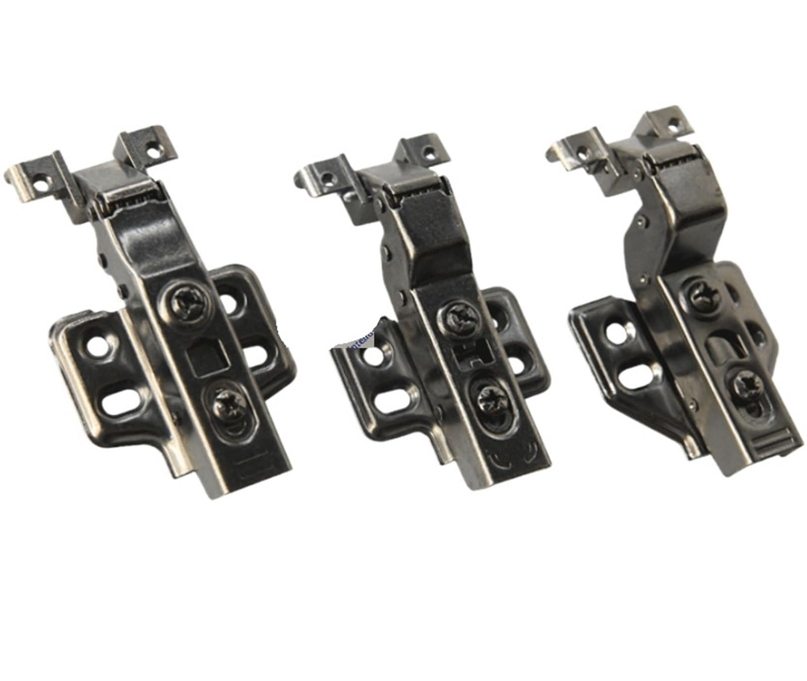 Kdhcvkz Gun Black 10Pcs Aluminum Glass Door Hinge For Wine Cabinet(,No Overlay)