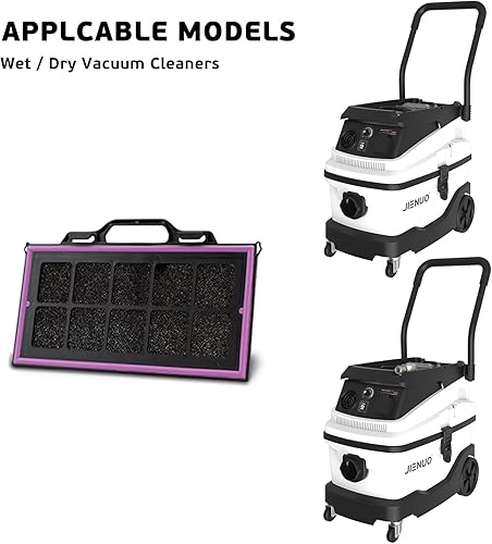 Miniatura 5 de JIENUO Filtro de repuesto HEPA apto para extractor de polvo, filtro de vacío, compatible con extractor de polvo JIENUO JN501, paquete de 2