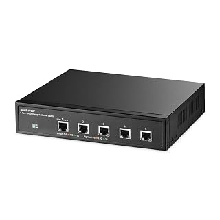 5 Port 10 Gigabit Unmanaged Switch, 5x10G RJ45 Ethernet, Support 1G/2.5G/5G/10G, 160Gbps Bandwidth, Metal Desktop Binardat Network Switch, for Gaming, NAS, Small Business, Plug & Play - Amazon product rated Grade A