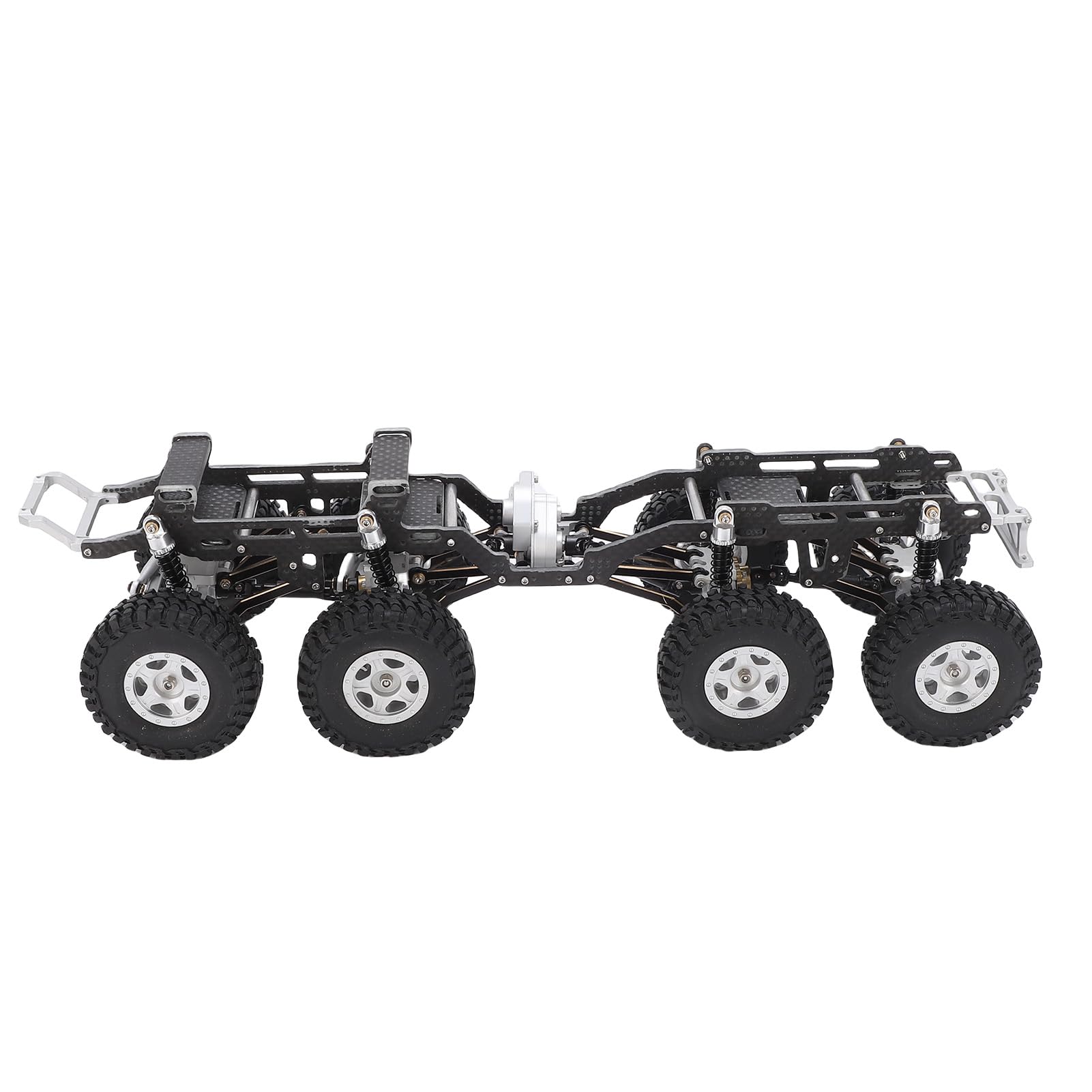 Pongnas Wymiana Ramy Podwozia Samochodu RC z Włókna Węglowego dla Axial SCX24 – Zestaw Montażowy Niskocentralnego Podwozia 8x8 – Lekka, Sztywna Konstrukcja z Włókna Węglowego i Stopu – Pasuje do