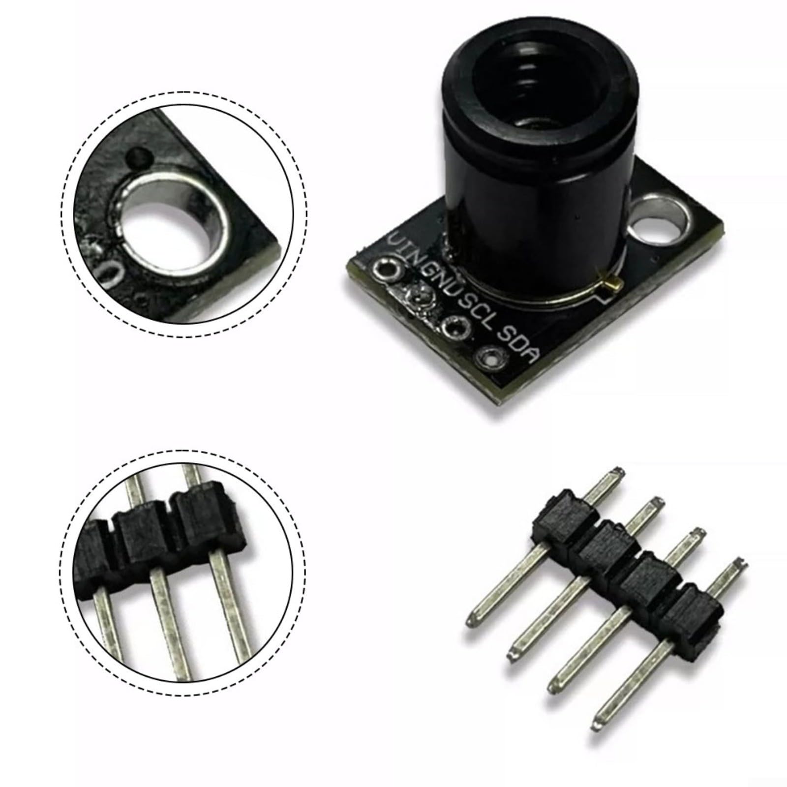 Modulo sensore di temperatura a infrarossi MLX90640ESF-BAA/BAB, matrice di immagini termiche I2C, FOV 55x35, frequenza di aggiornamento 0,5-64Hz, intervallo di misurazione da -40 ℃ a 300 ℃ per