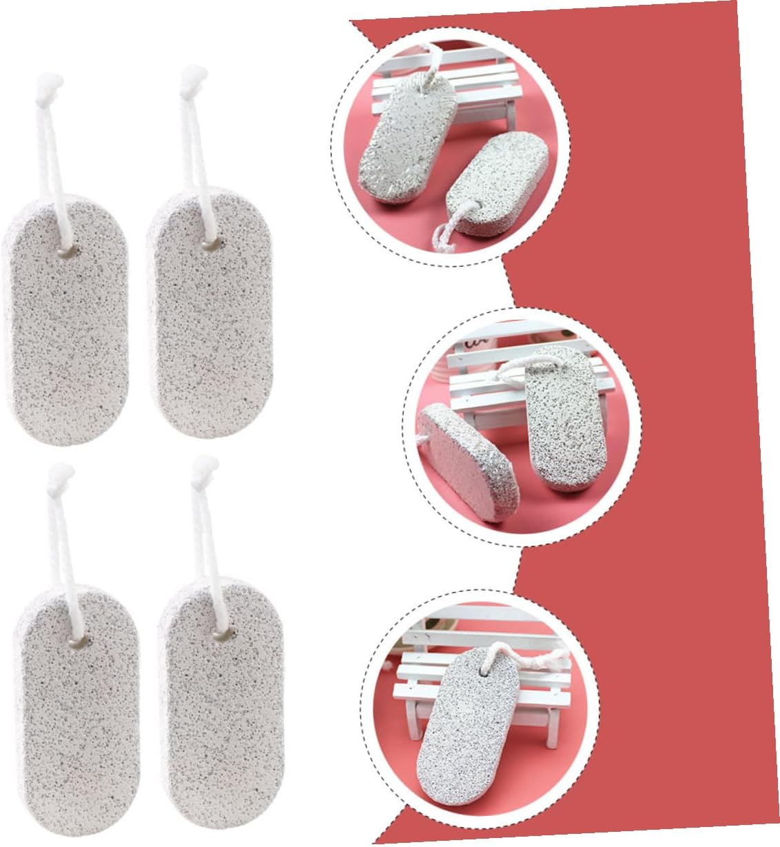 Zerodeko 20PCS Volcanic Pumice Stone Foot File Dead Skin Removers Exfoliating Foot Care Stones for Callus Removal and Smooth Personal Use