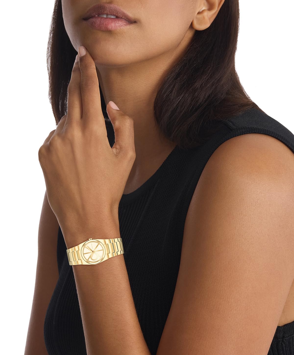 Calvin Klein Reloj De Movimiento De Cuarzo De Dos Manecillas para Mujer Collectión CK Unite con Correa de Acero Inoxidable - Disponible en versión Oro o Plata