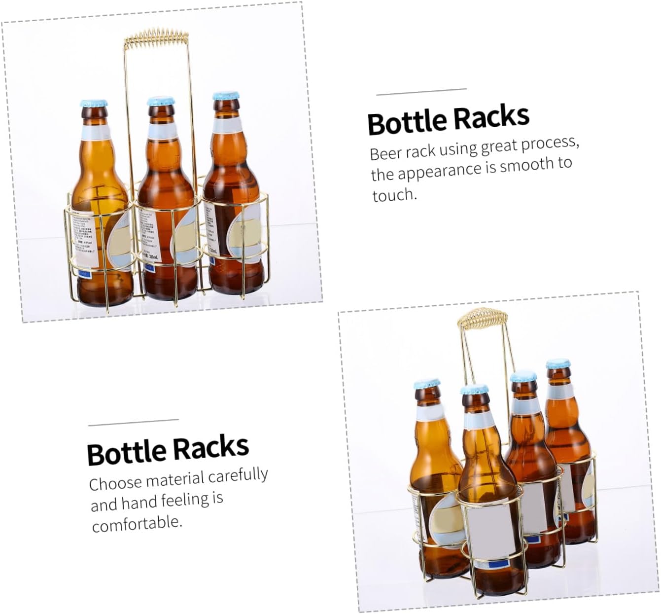 Cabilock Craft Beer Bottle Holder Rack Portable Carrier for Beers Compact Design Resistant for Bbqs and Outdoor Gatherings