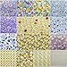 Vintage Floral Precut Fabric Squares 10x10, Purple Yellow Layer Cake Fabric for Quilting 10 inch, Pre-Cut Quilt Squares for Sewing DIY Patchwork Crafting (42Pcs)
