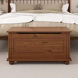 IDIMEX Baú Quarto Banco Organizador Madeira Castanho Bristol