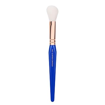 Bdellium Tools Professional Makeup Brush - Golden Triangle 942 Slanted Contour - With All Vegan and Soft Synthetic Fibers, For Adding Dimension to the Face Blue, 1pc