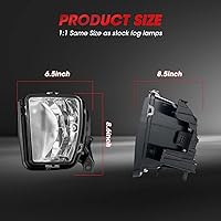 Vista 9 de Conjunto de lámpara de luz antiniebla para 2013 2014 2015 2016 2017 2018 Dodge Ram 1500 con bombillas halógenas 9006 12V 55W incluidas, interruptor
